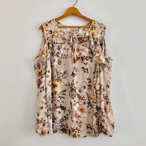 Cute Long-Sleeved Cut-Out Shoulder Ruffle Top